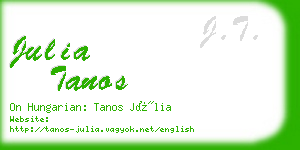 julia tanos business card